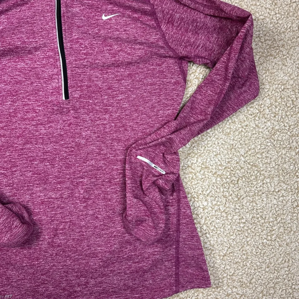 Nike Element 1/2 Zip Pink Heather L/S Running Athletic Top (481320) Small